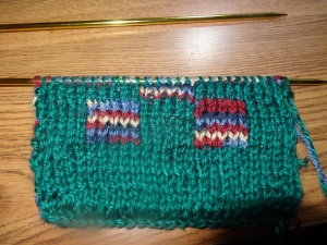 Front of double knit fabric